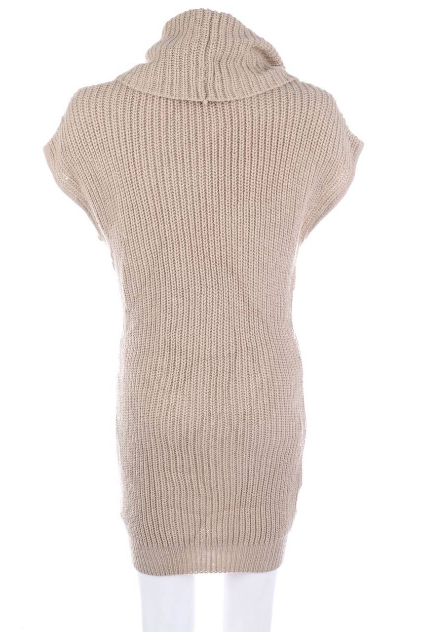 Carou Zebra Strickkleid Mit Rollkragen