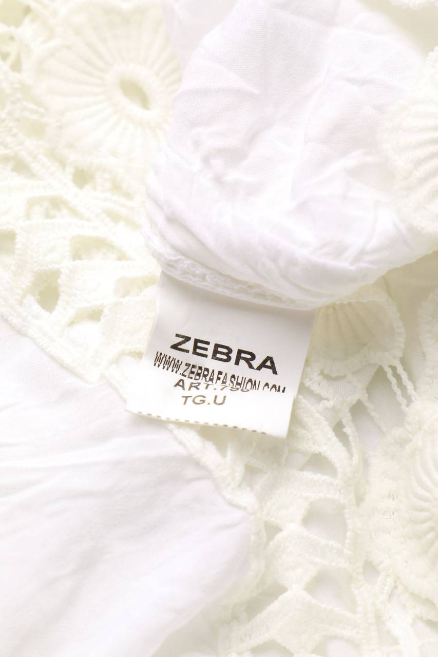 Carou Zebra Tunika-Bluse Mit Spitze