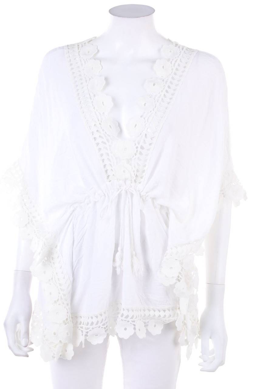 Carou zebra Tunika-Bluse mit Spitze