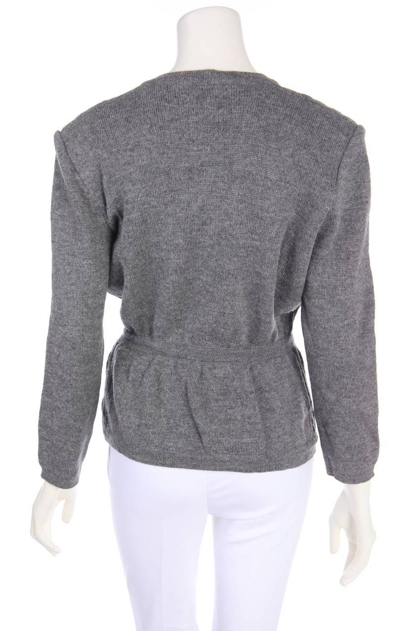 Carou CELINE Vintage-Cardigan Aus Woll-Mix Mit Alpaka Mit Logo-Plakette
