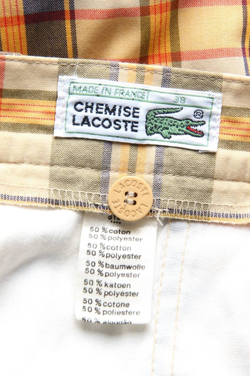 Carou CHEMISE LACOSTE Vintage-Bermuda-Shorts Mit Karo-Muster