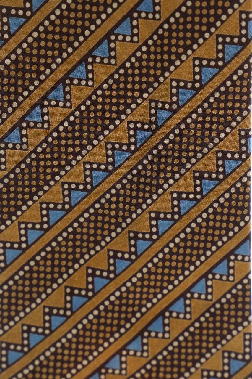 Carou Christian Dior MONSIEUR Seiden-Krawatte Mit Geo-Print