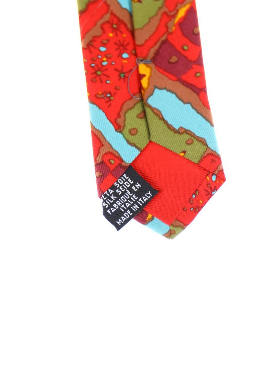 Carou Christian Lacroix Seiden-Krawatte Mit Geo-Print