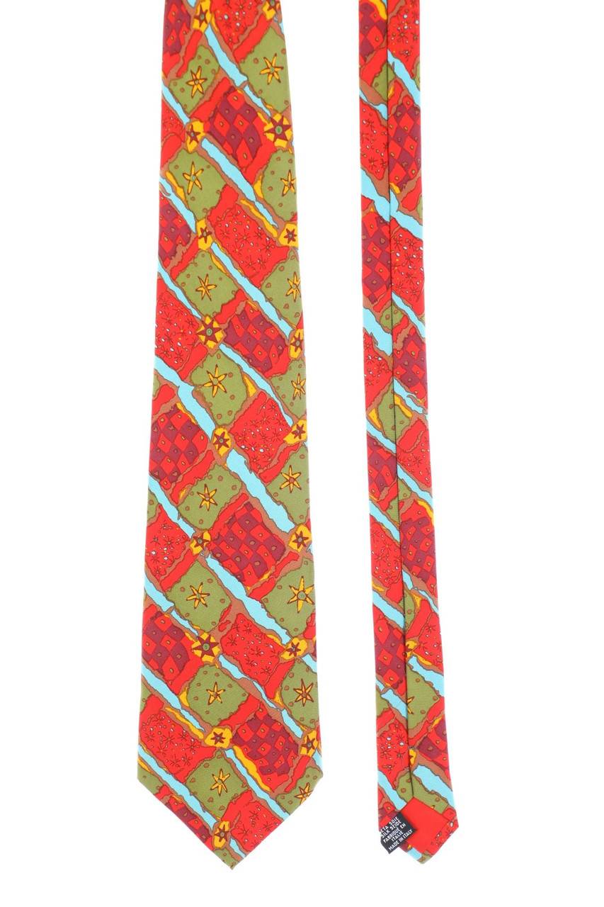 Carou Christian Lacroix Seiden-Krawatte mit Geo-Print