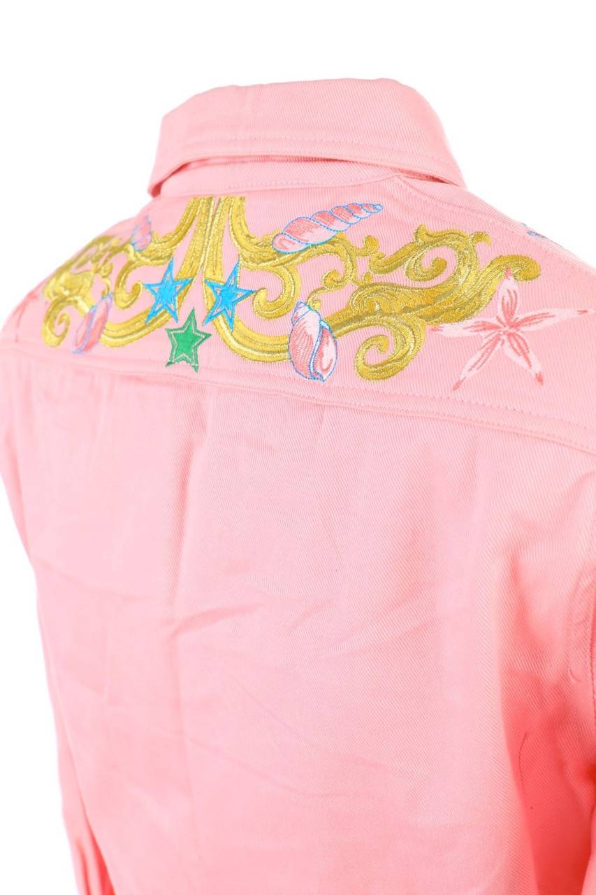 Carou Christian Linares FRANCE Jeans-Jacke Mit Stickereien