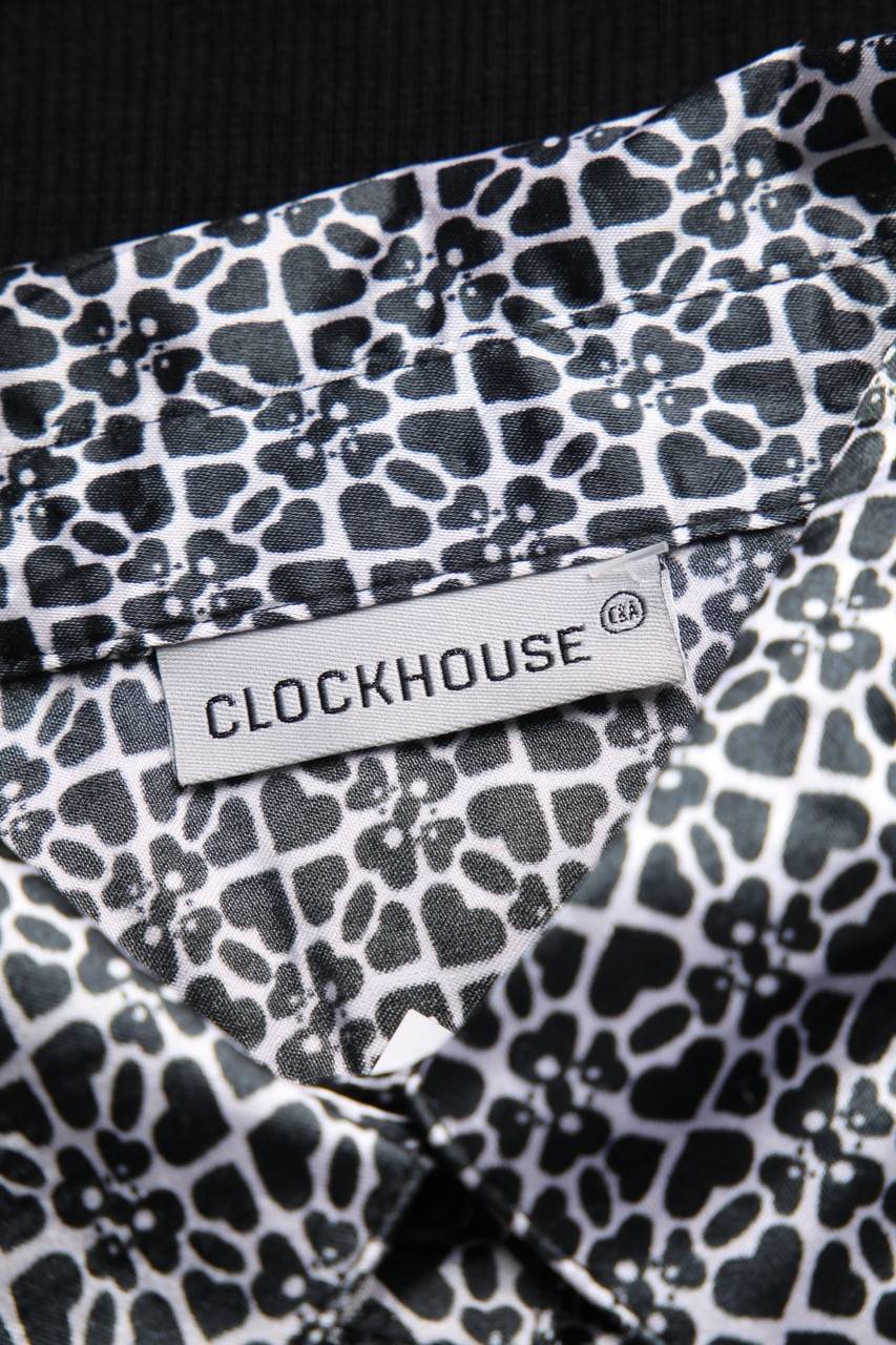 Carou CLOCKHOUSE By C&A Kurzarm-Bluse Im Layer Look Mit Muster