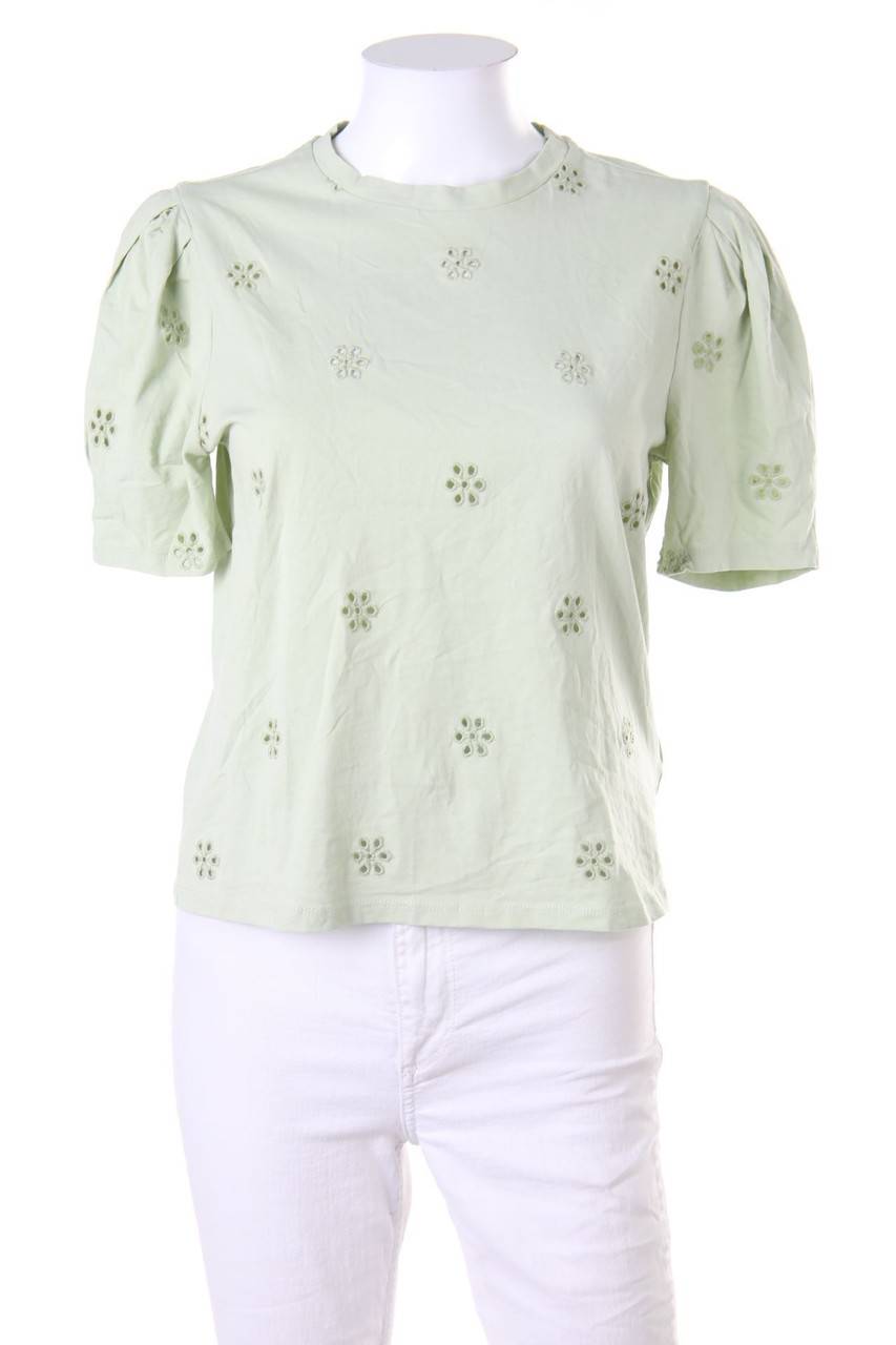 Carou CLOCKHOUSE by C&A Kurzarm-Shirt mit Lochspitze