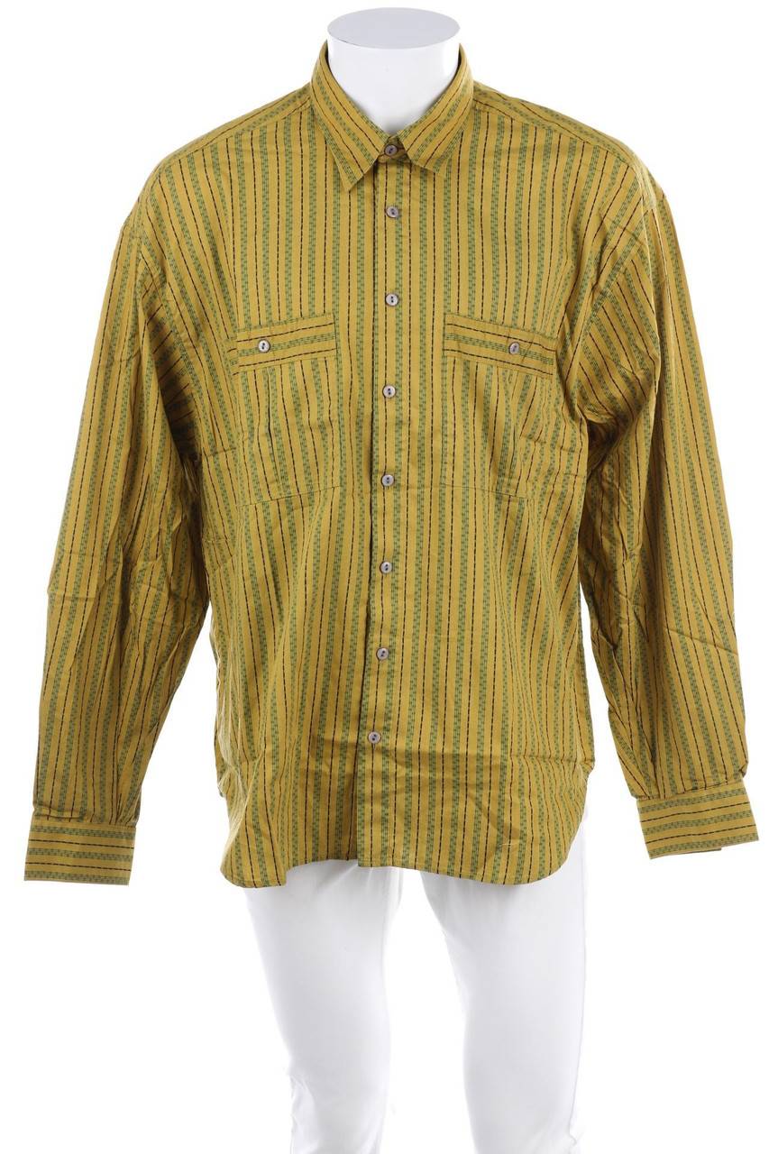 Carou CLUB DAMINGO gestreiftes Hemd mit aufgesetzten Taschen