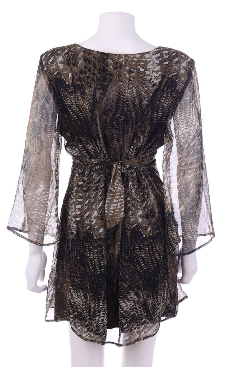 Carou Comma Chiffon-Bluse Mit Schmuckstein-Applikation