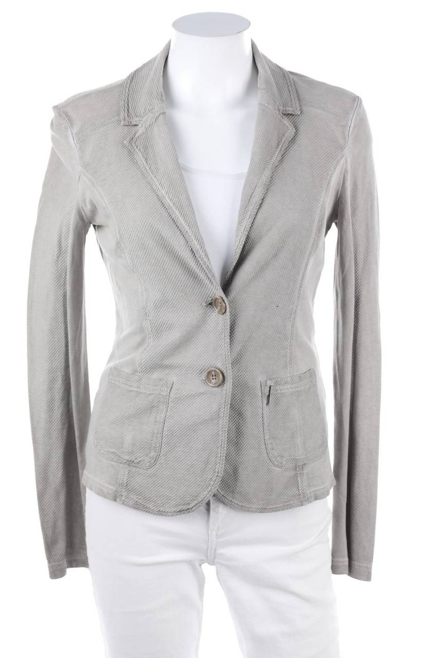 Carou comma Garment Dyed-Jersey-Blazer mit aufgesetzten Taschen
