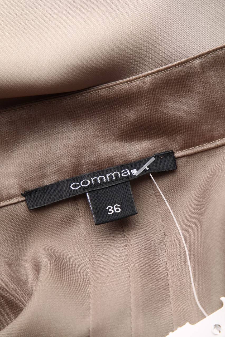 Carou Comma Kurzarm-Bluse Aus Satin Mit Applikationen