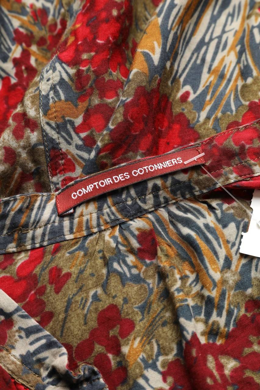 Carou COMPTOIR DES COTONNIERS Kurzarm-Bluse Aus Seiden-Mischung Mit Blumen-Print