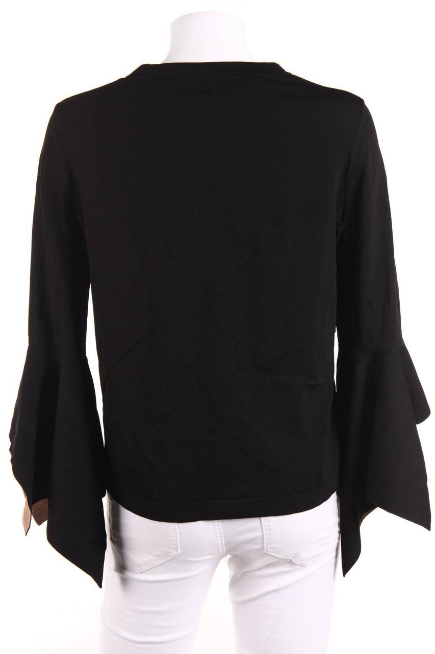 Carou COS Strick-Pullover Aus Viskose-Mix Mit Trompetenärmeln