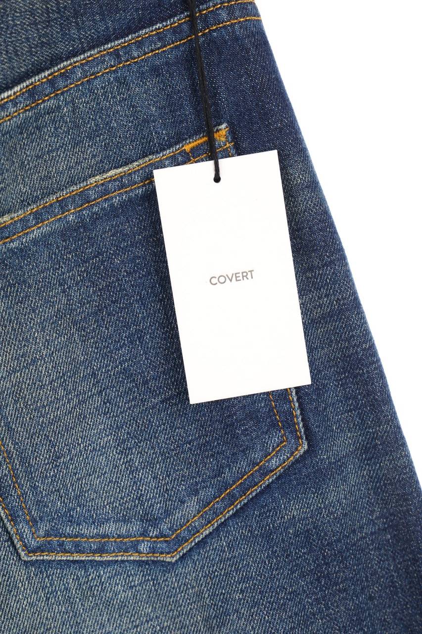 Carou COVERT Used Look Straight Cut Jeans Aus Baumwolle