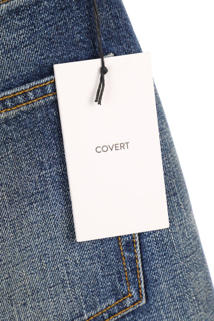 Carou COVERT Used Look Straight Cut Jeans Aus Baumwolle