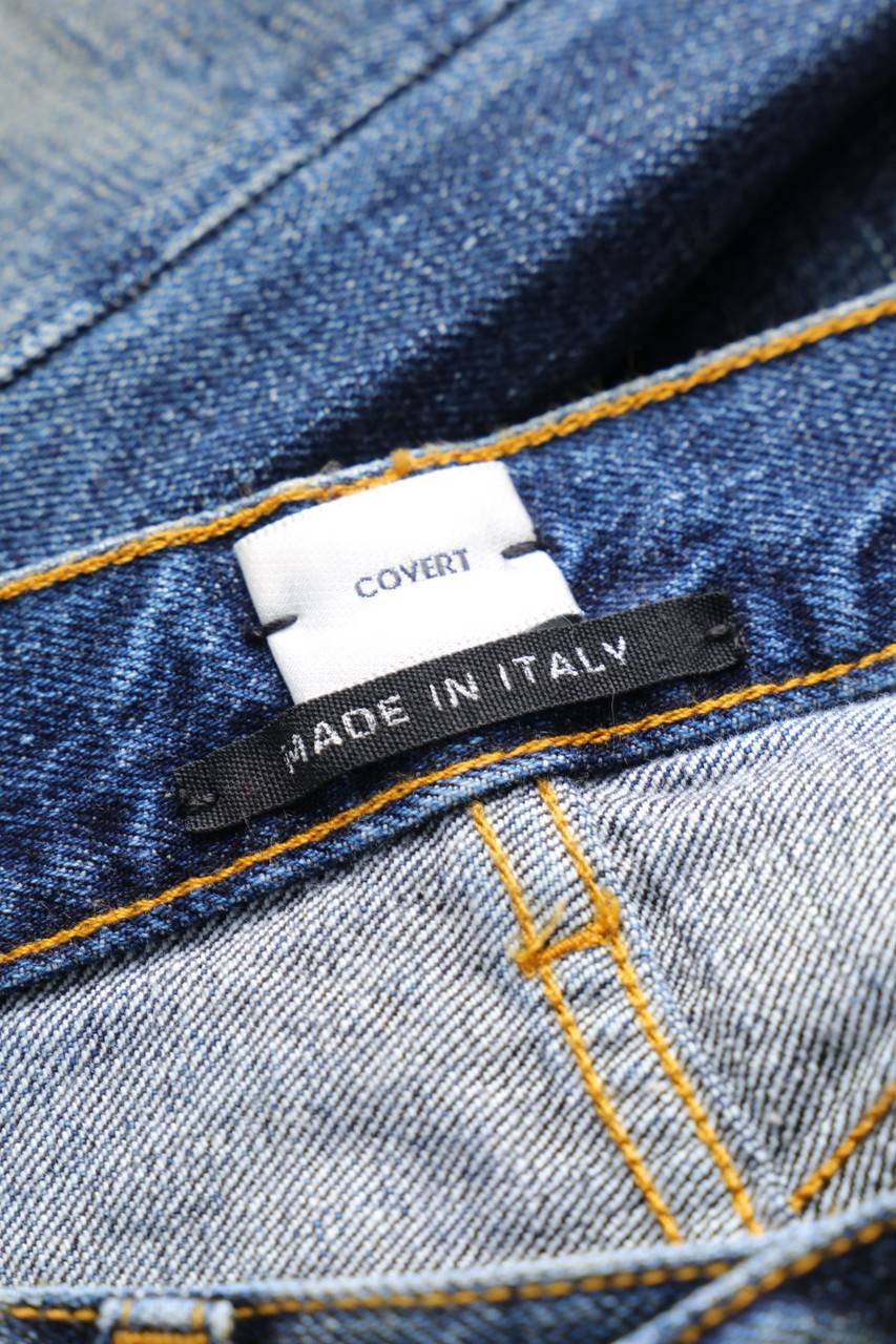 Carou COVERT Used Look Straight Cut Jeans Aus Baumwolle