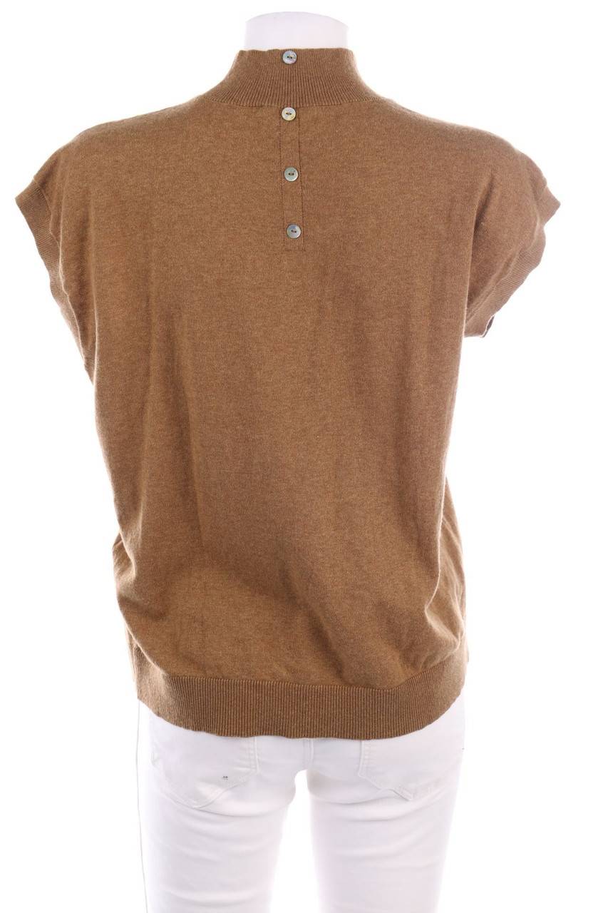 Carou Cream Strick-Pullover Aus Baumwoll-Mix Mit Kaschmir