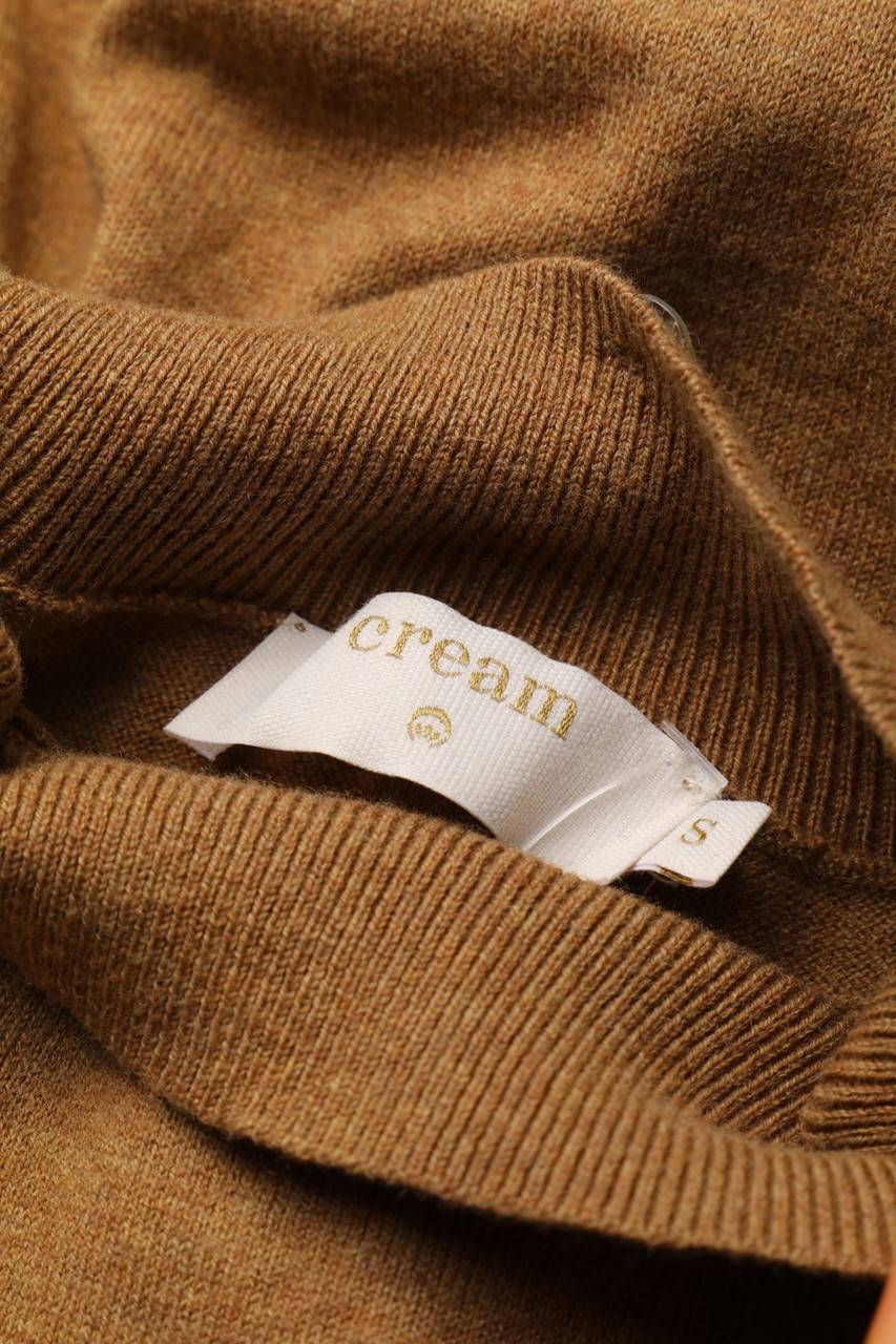 Carou Cream Strick-Pullover Aus Baumwoll-Mix Mit Kaschmir