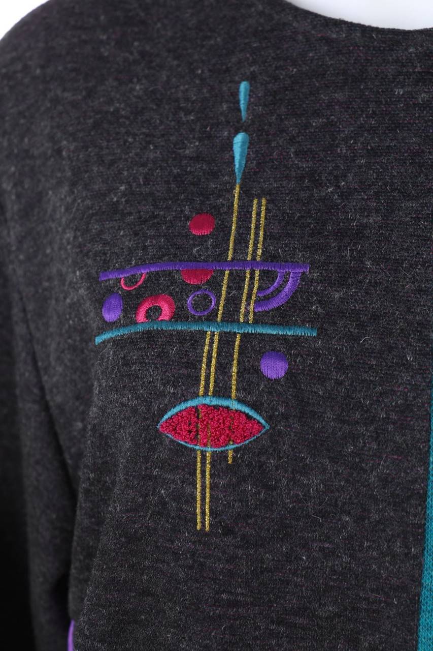 Carou Création Atelier GS 80s-Strick-Pullover Mit Wolle