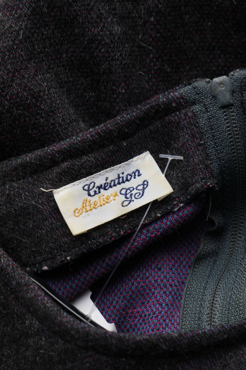 Carou Création Atelier GS 80s-Strick-Pullover Mit Wolle