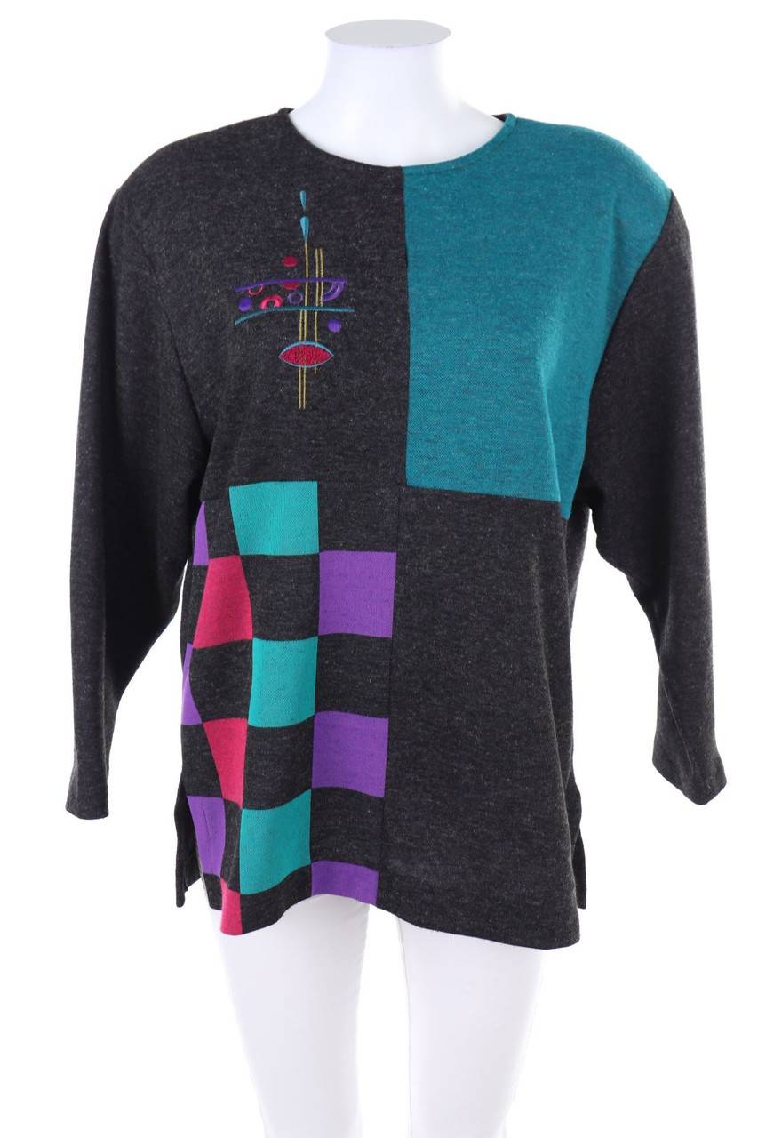 Carou Création Atelier GS 80s-Strick-Pullover mit Wolle