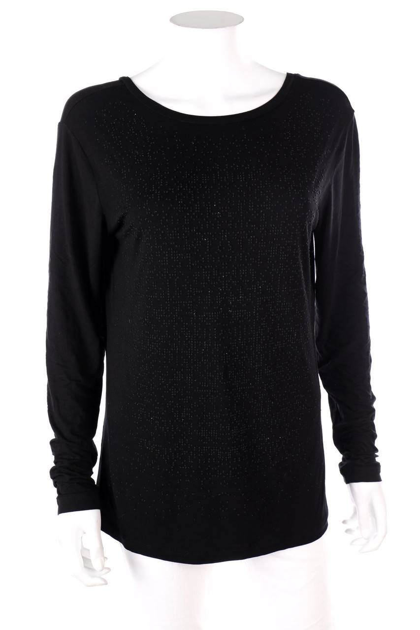 Carou D.EXTERIOR Longsleeve-Shirt aus Viskose-Mix mit Applikationen