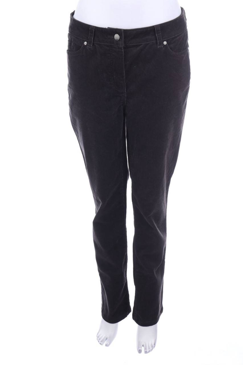 Carou DAVID LAWRENCE Cord-Hose aus Baumwoll-Mix mit Logo-Plakette