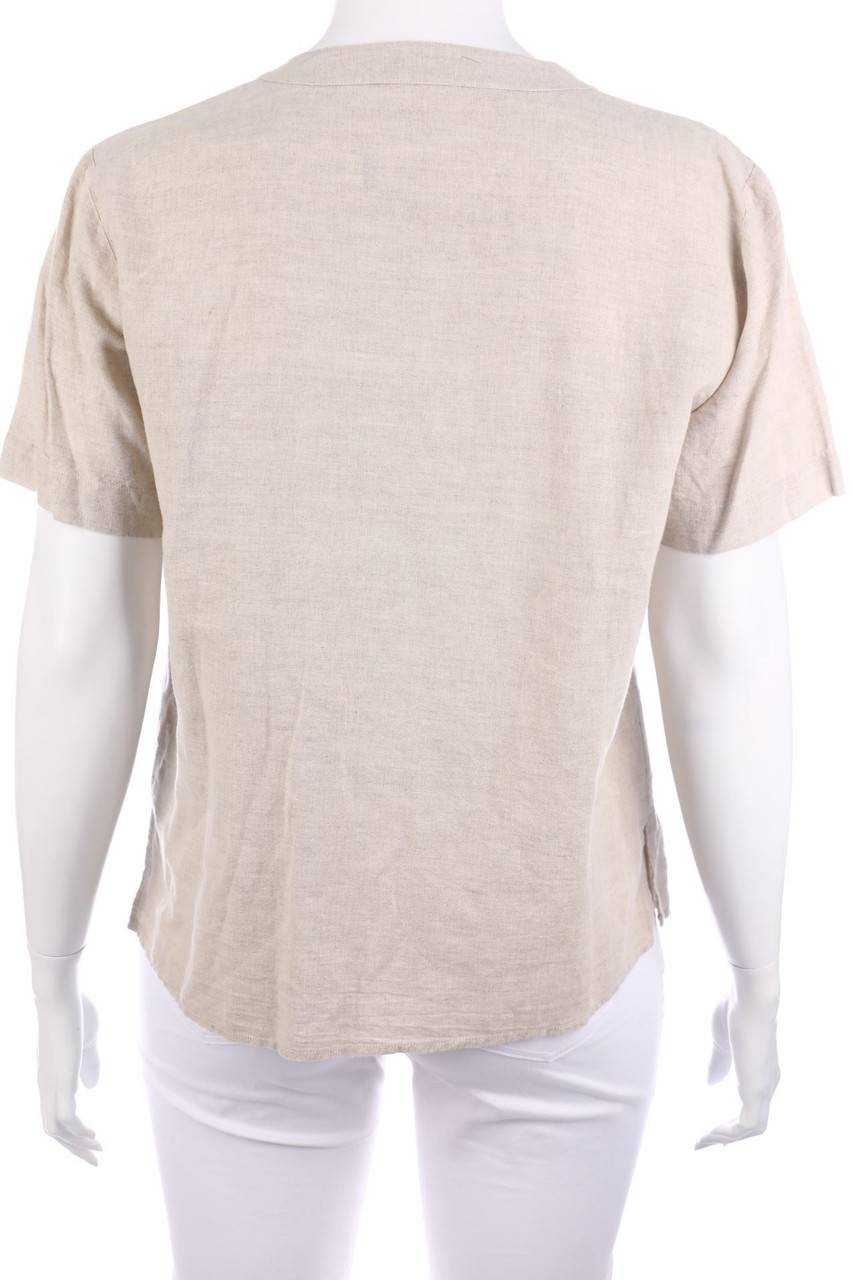 Carou Distler Original Trachten-Bluse Aus Leinen-Mix