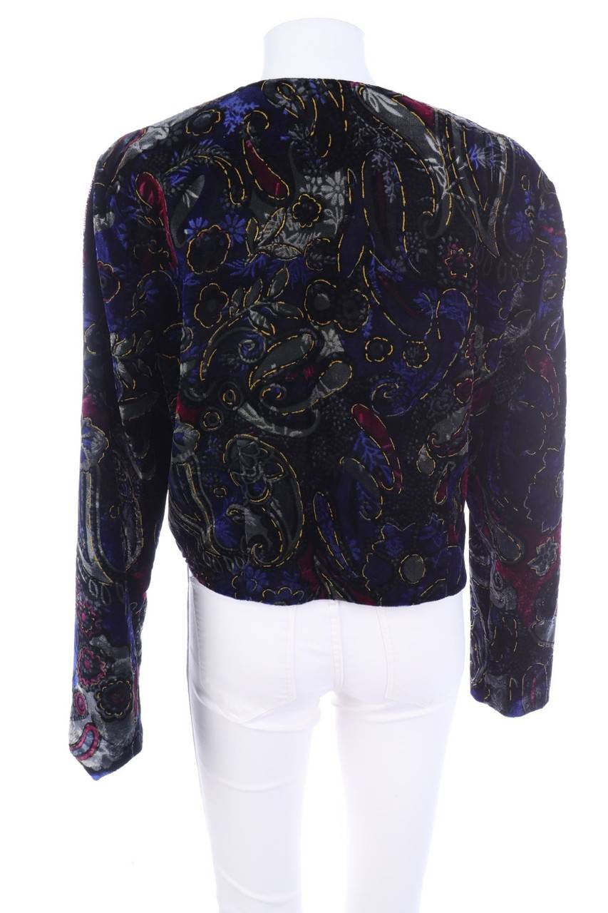 Carou DIVINA Of Switzerland Blazer Aus Samt Mit Paisley-Print