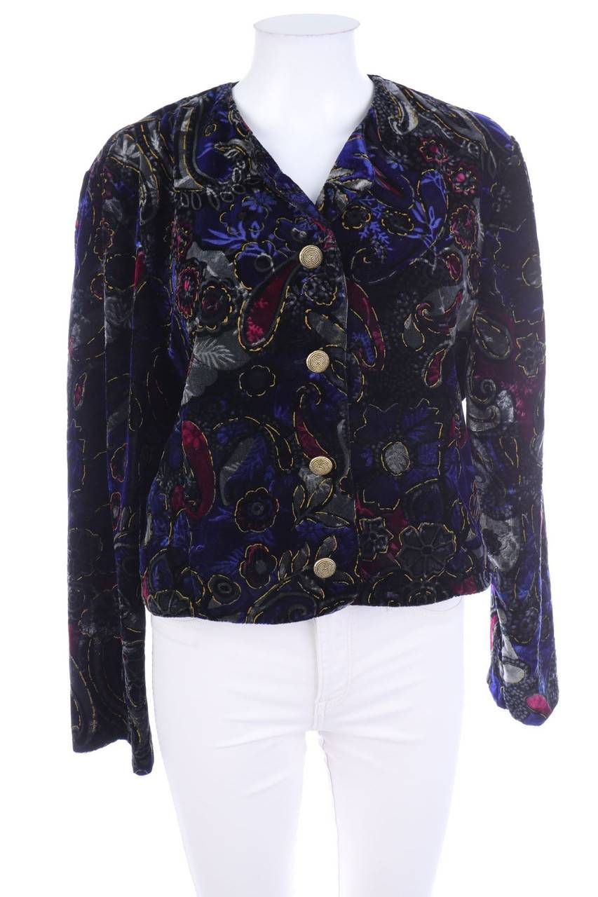 Carou DIVINA of Switzerland Blazer aus Samt mit Paisley-Print