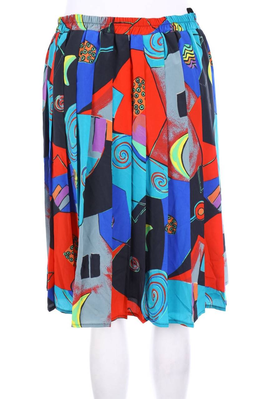 Carou DIVINA Of Switzerland Vintage-Falten-Rock Mit Print