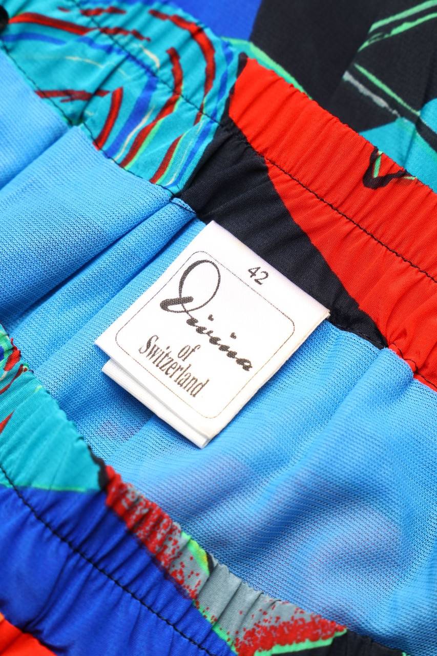 Carou DIVINA Of Switzerland Vintage-Falten-Rock Mit Print