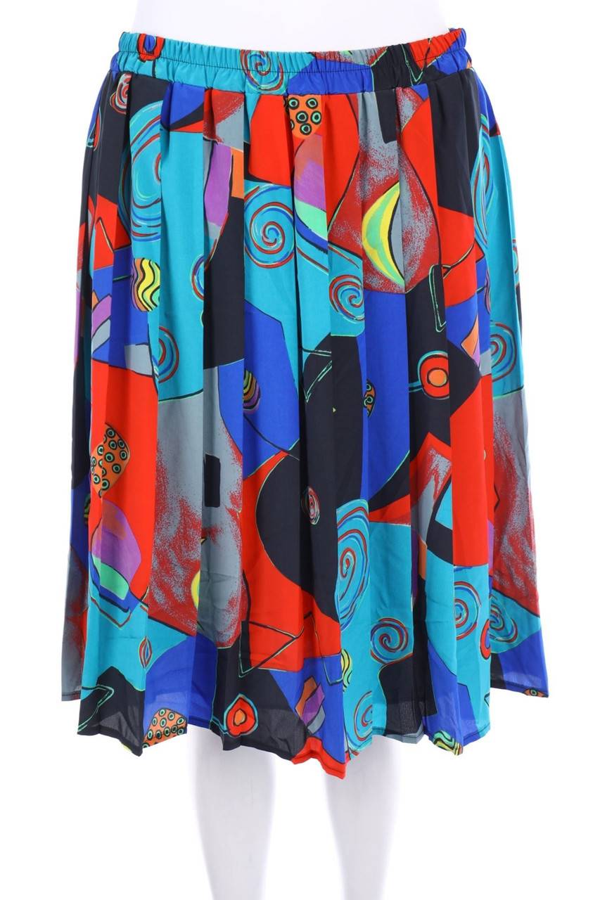 Carou DIVINA of Switzerland Vintage-Falten-Rock mit Print