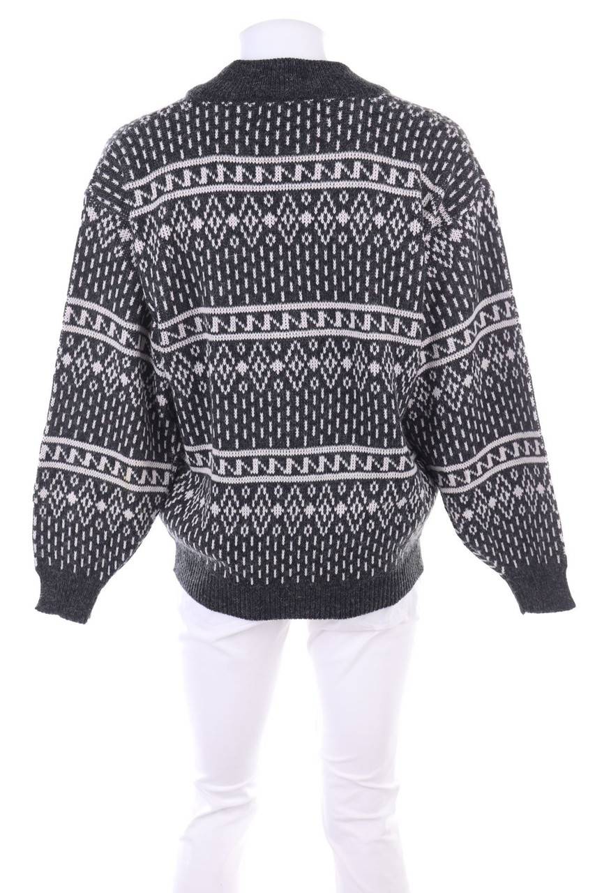 Carou DriverJeans Vintage-V-Neck-Pullover Mit Muster