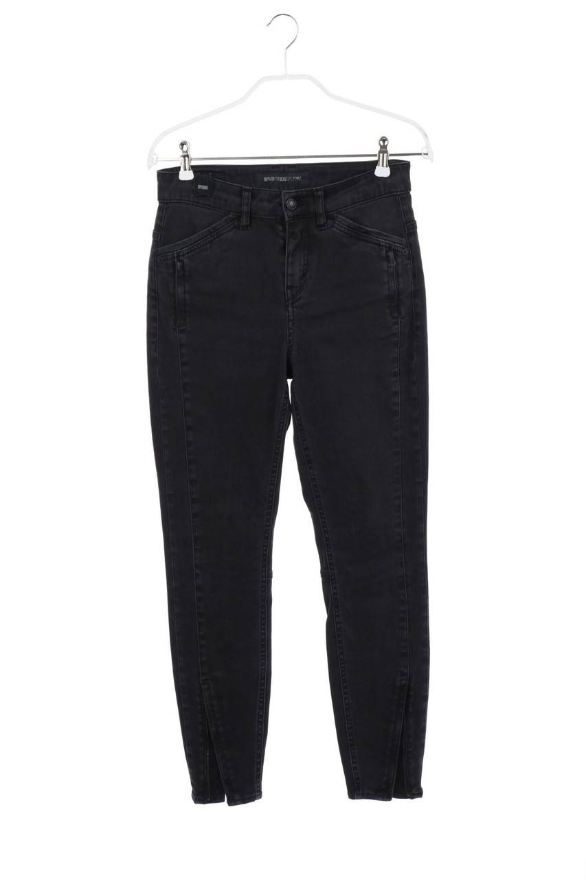 Carou DRYKORN Used Look Skinny-Jeans mit Logo-Patch