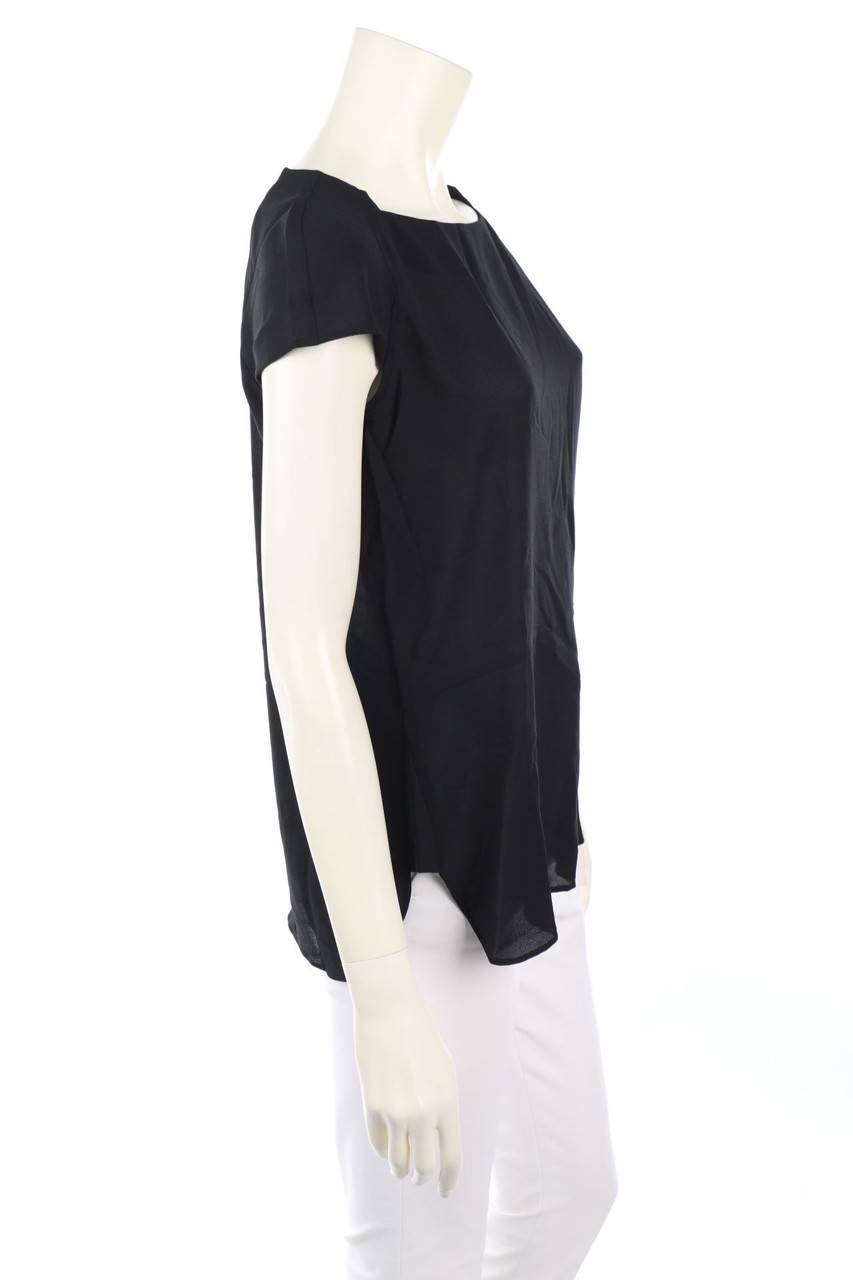 Carou DUYAN Milano Clean Chic-Kurzarm-Bluse Aus Crêpe