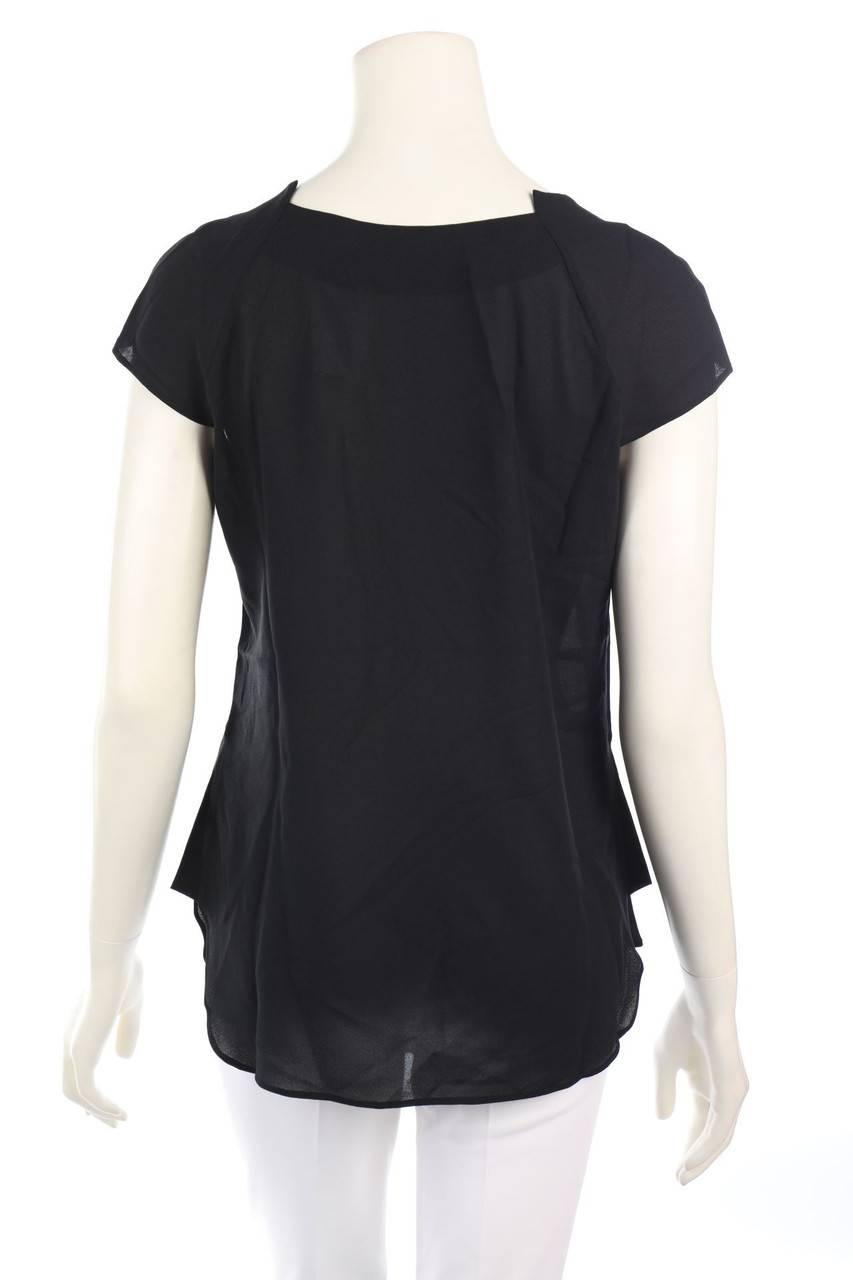 Carou DUYAN Milano Clean Chic-Kurzarm-Bluse Aus Crêpe