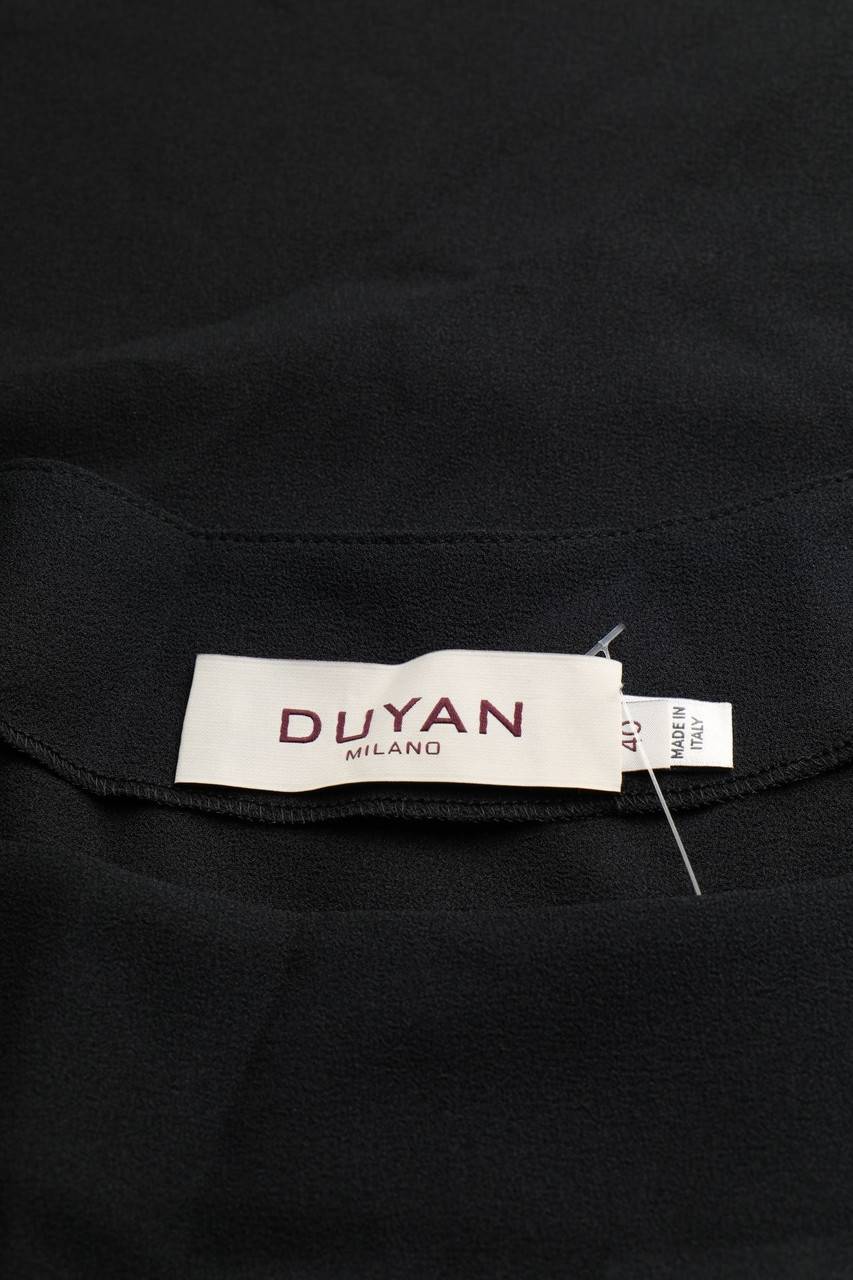 Carou DUYAN Milano Clean Chic-Kurzarm-Bluse Aus Crêpe