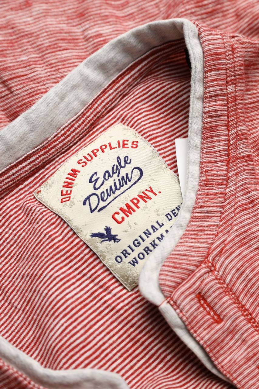 Carou Eagle Denim Streifen-Longsleeve-Shirt Aus Baumwolle Mit Knöpfen