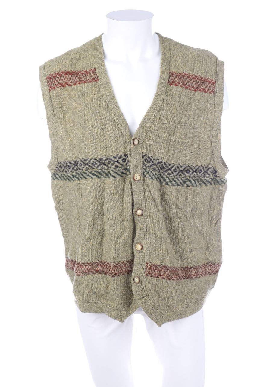 Carou Eddie Bauer Vintage-Weste aus Wolle mit Muster