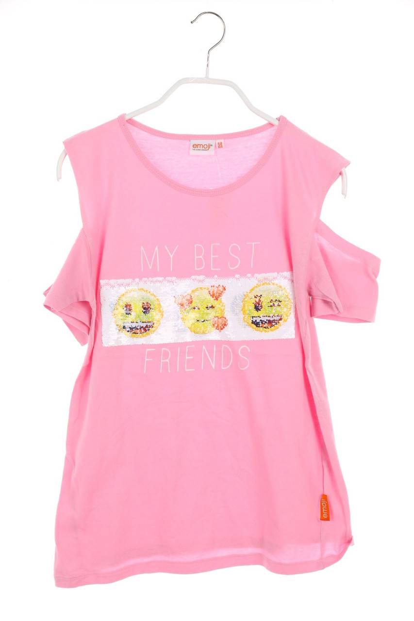 Carou emoji THE ICONIC BRAND Cold-Shoulder-T-Shirt mit Wende-Pailletten