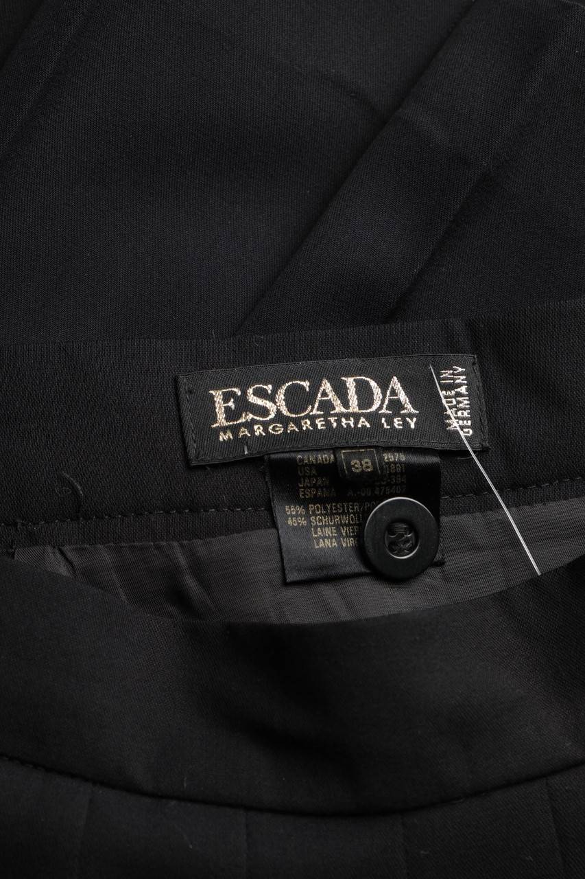 Carou ESCADA MARGARETHA LEY Vintage-Falten-Rock Aus Schurwoll-Mix