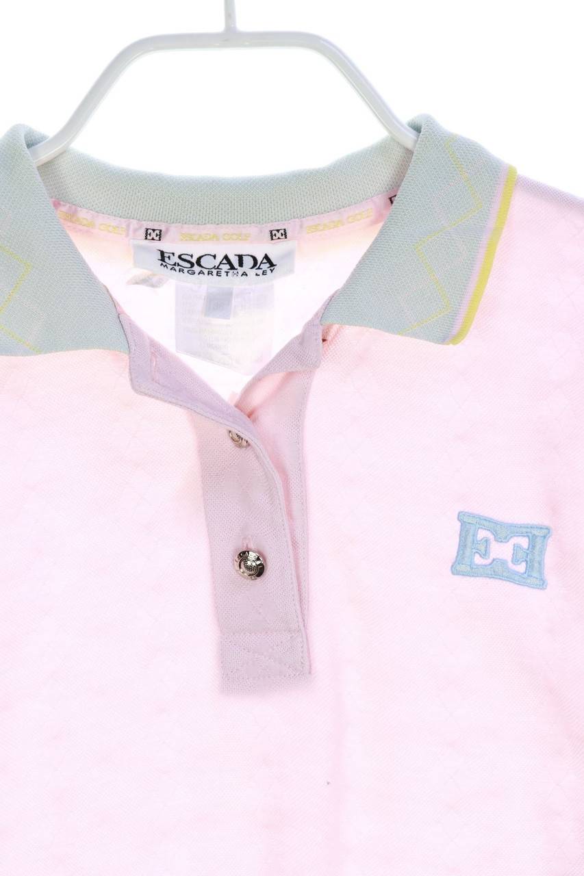 Carou ESCADA MARGARETHA LEY Vintage-Polo-Shirt Mit Logo-Stickerei