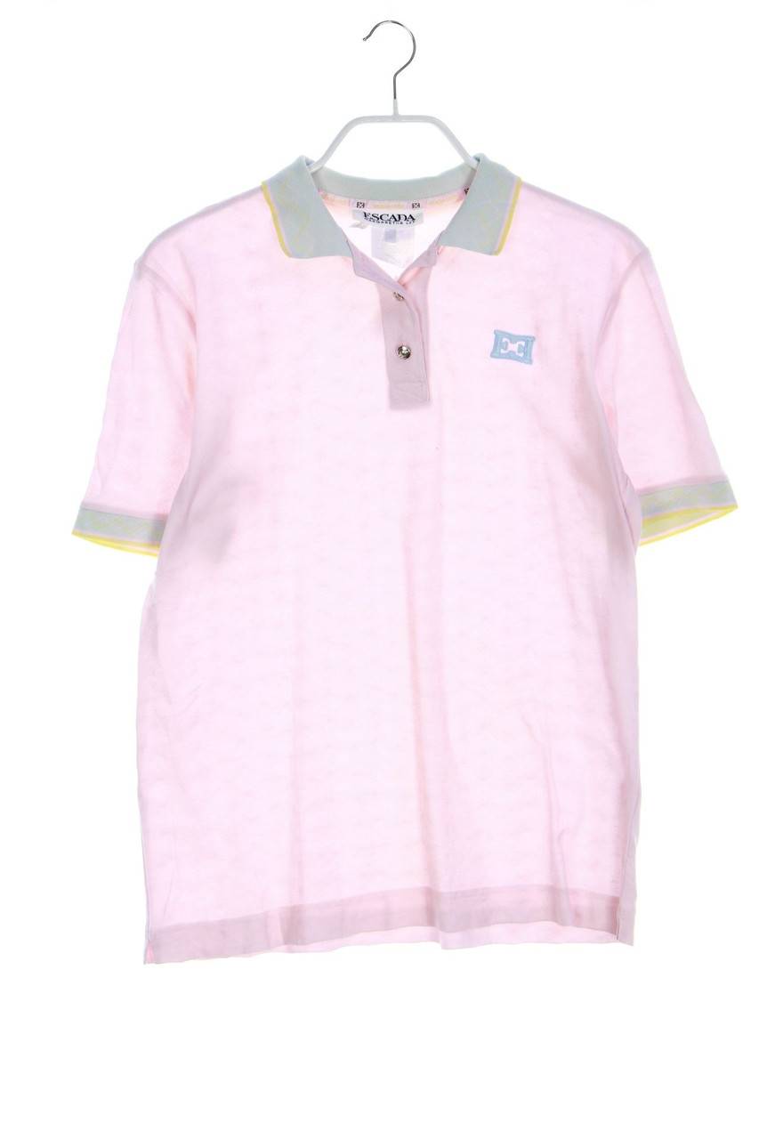 Carou ESCADA MARGARETHA LEY Vintage-Polo-Shirt mit Logo-Stickerei