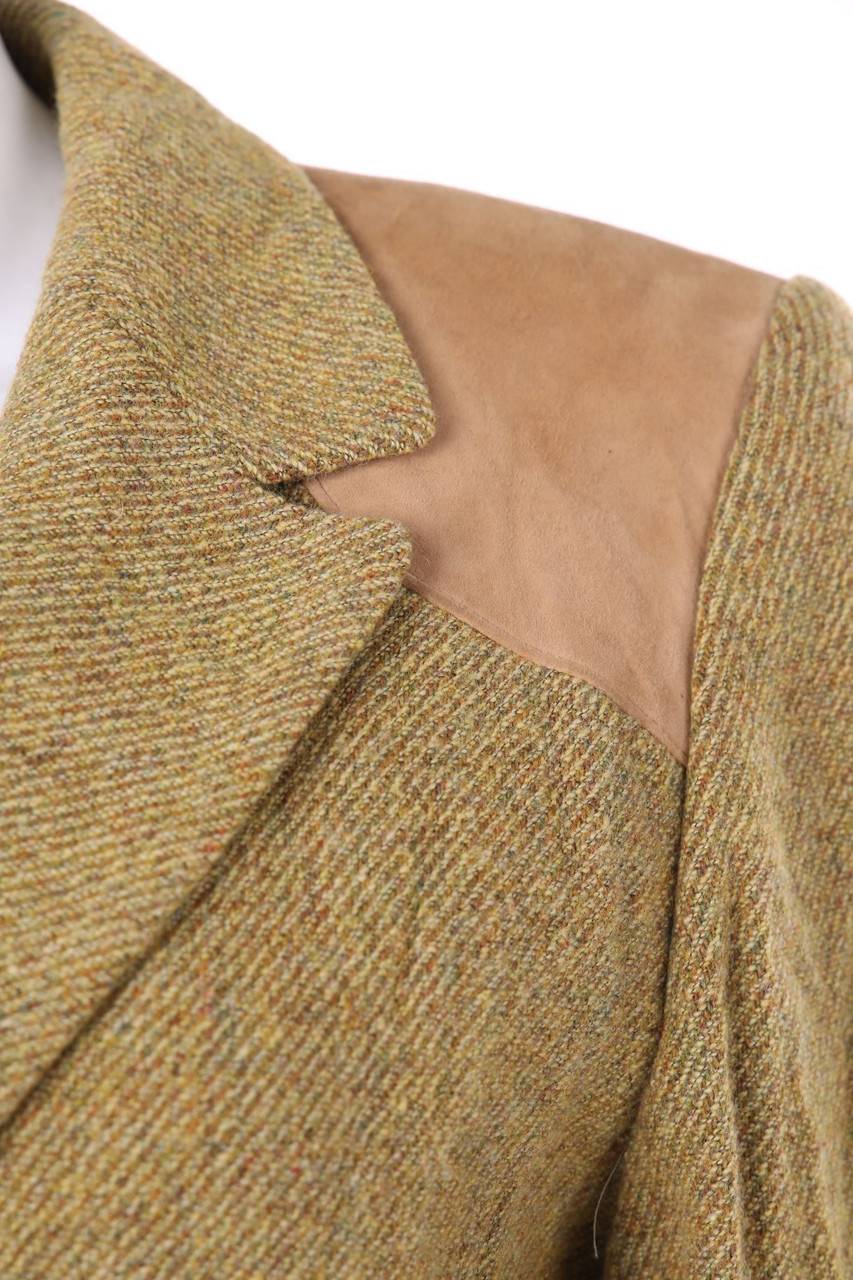 Carou ESCADA SPORT Vintage-Blazer Aus Schurwoll-Mix Mit Leder-Details