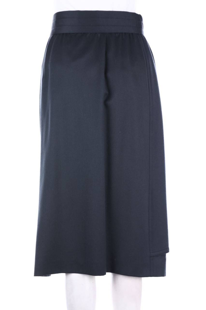 Carou ESCADA Vintage-Midirock Aus Reiner Schurwolle Im Layer Look