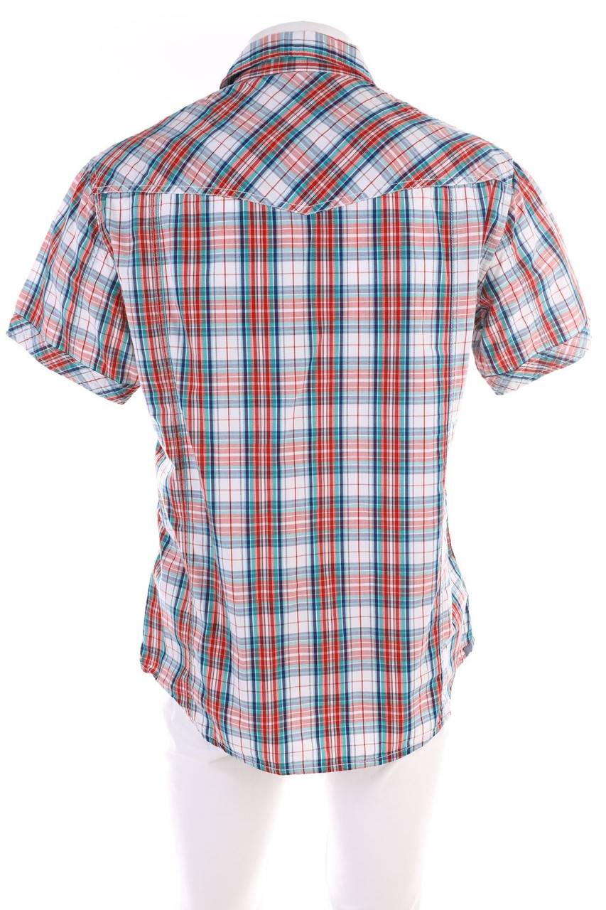 Carou ESPRIT Kurzarm-Hemd Mit Karo-Muster Aus Baumwolle Mit Aufgesetzten Taschen