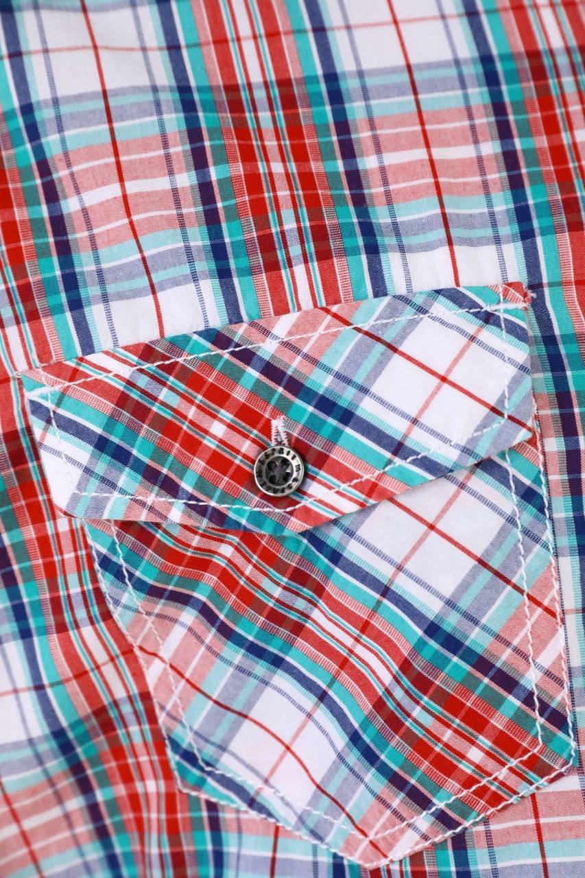 Carou ESPRIT Kurzarm-Hemd Mit Karo-Muster Aus Baumwolle Mit Aufgesetzten Taschen