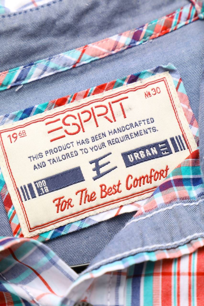 Carou ESPRIT Kurzarm-Hemd Mit Karo-Muster Aus Baumwolle Mit Aufgesetzten Taschen