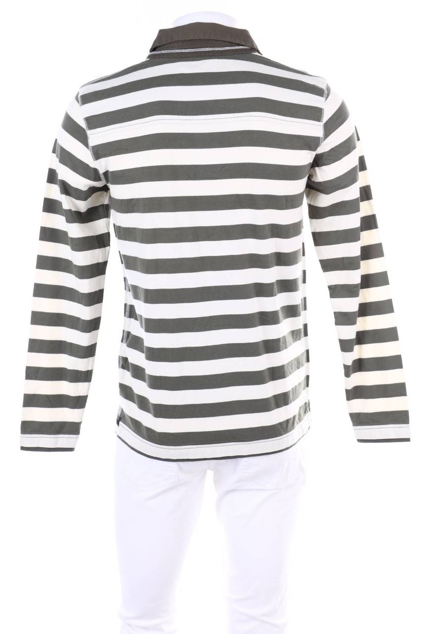Carou ESPRIT Streifen-Longsleeve-Poloshirt Im Layer Look